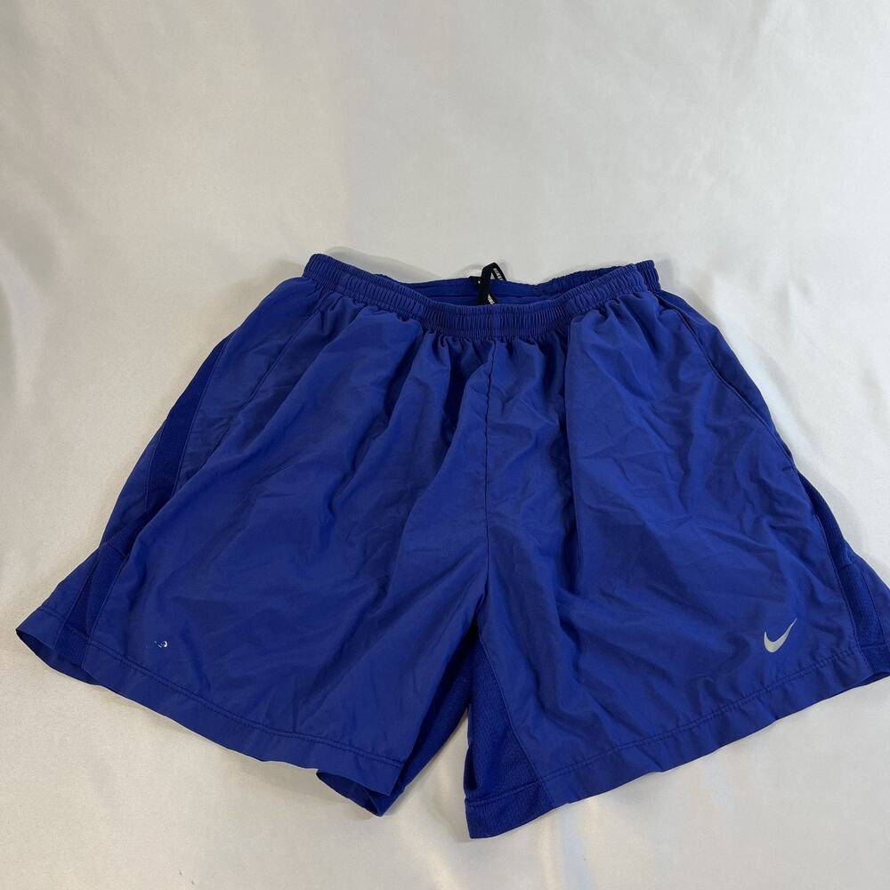 Nike Dri Fit Mens Shorts Medium Blue Athletic Running Gym Training